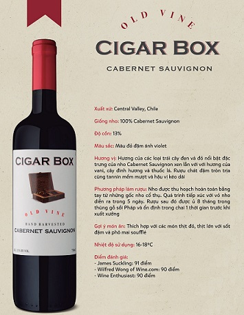 Rượu vang Cigar Box Cabernet Sauvignon hà nội