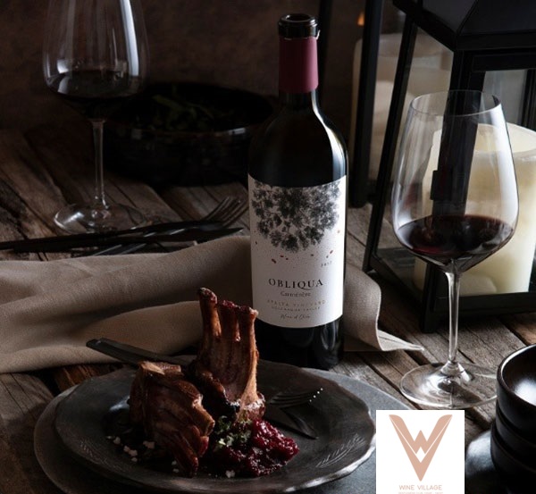 rượu Vang đỏ Chile Obliqua Carmenere Apalta Vineyard tại hà nội